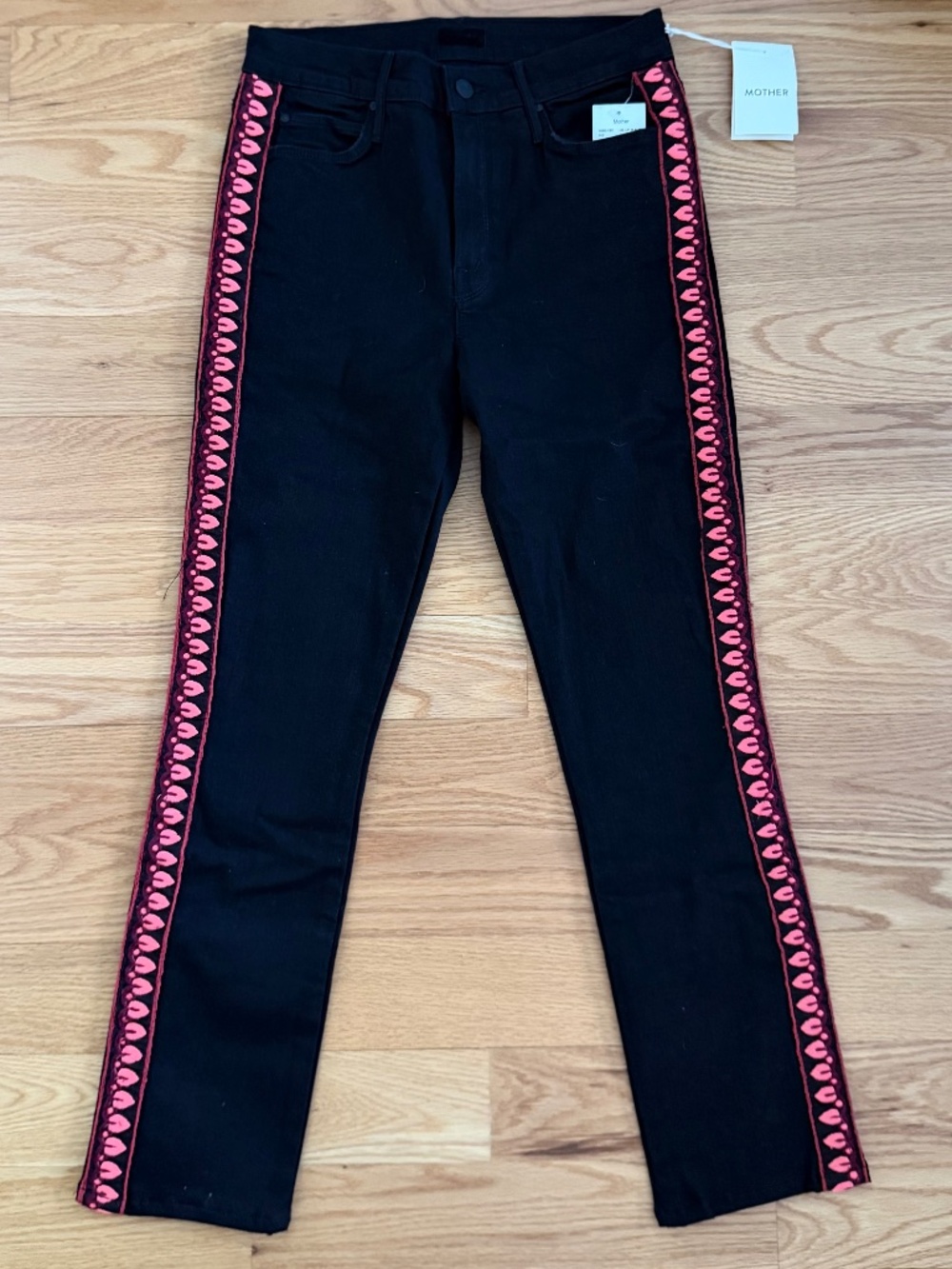 MOTHER NWT The Mid Rise Dazzler Ankle "Up In Flames" Jeans (28)